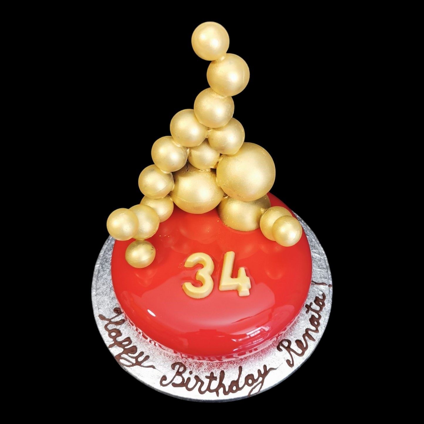 Baubles cake design