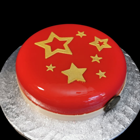 Christmas Cake Design - Stars - Caketopia - 7" (serves up to 10)