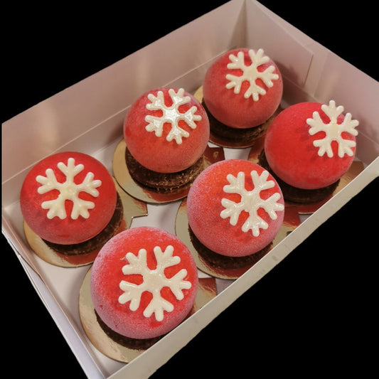 Coconut & Raspberry mini - cake - Caketopia Dublin - Box of 6