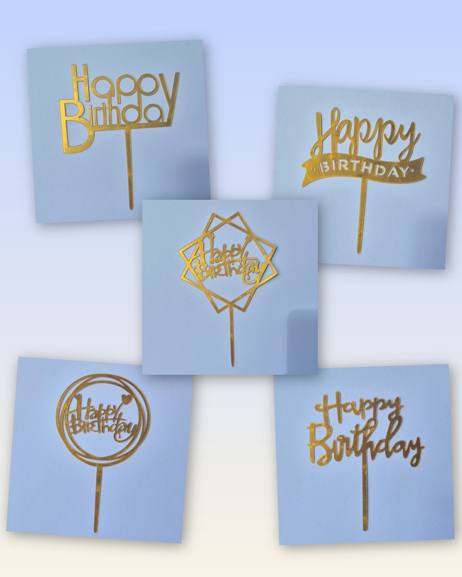 Happy Birthday Cake Topper - Caketopia - Design 1