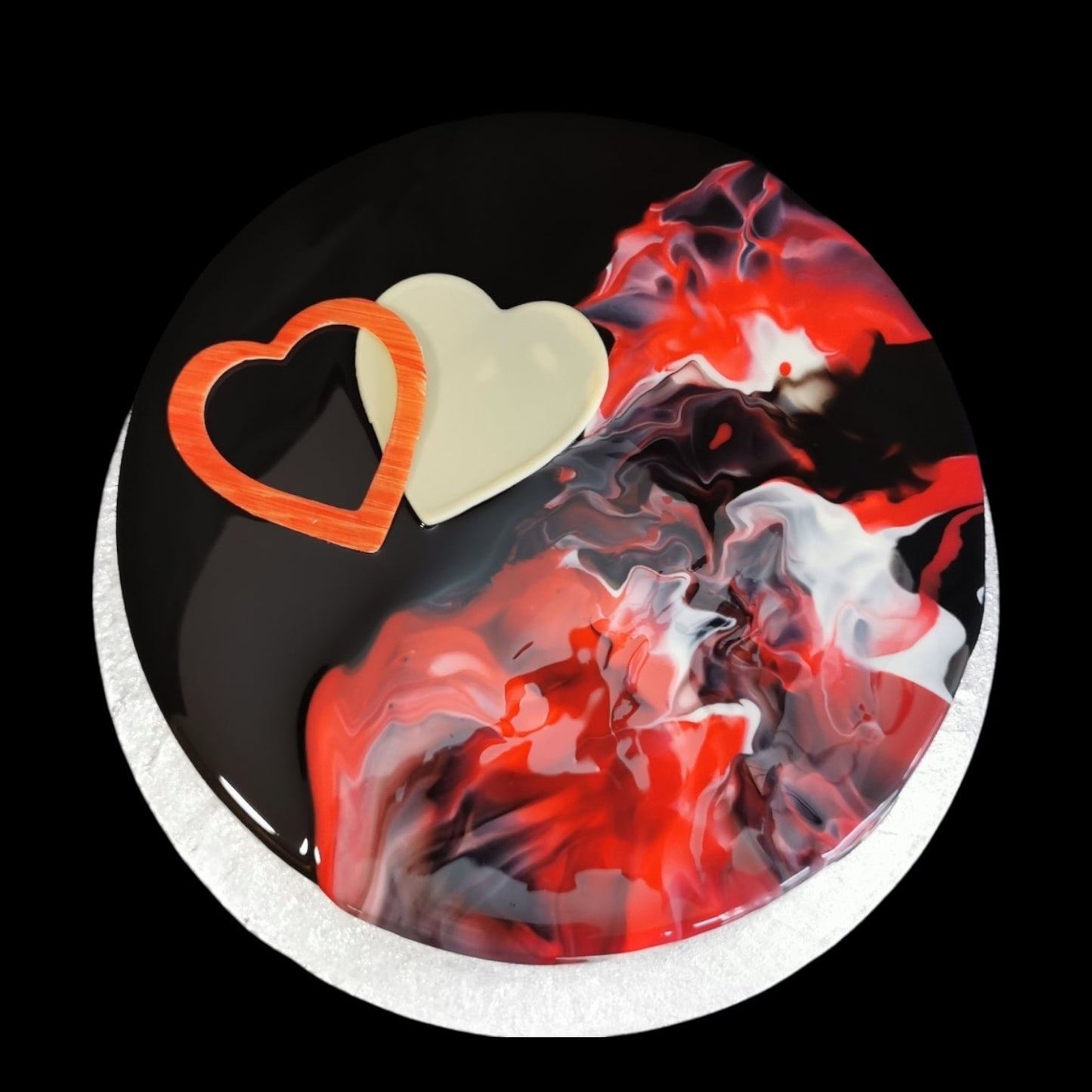 Valentine's "Stormy Love" design - Caketopia - 7" (serves up to 10)